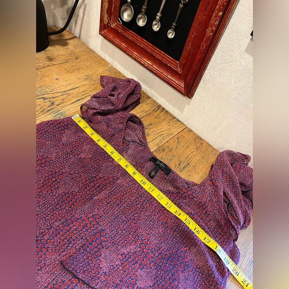 JESSICA SIMPSON – Haut ample imprimé violet et rouge – Taille L - Picture 4 of 10